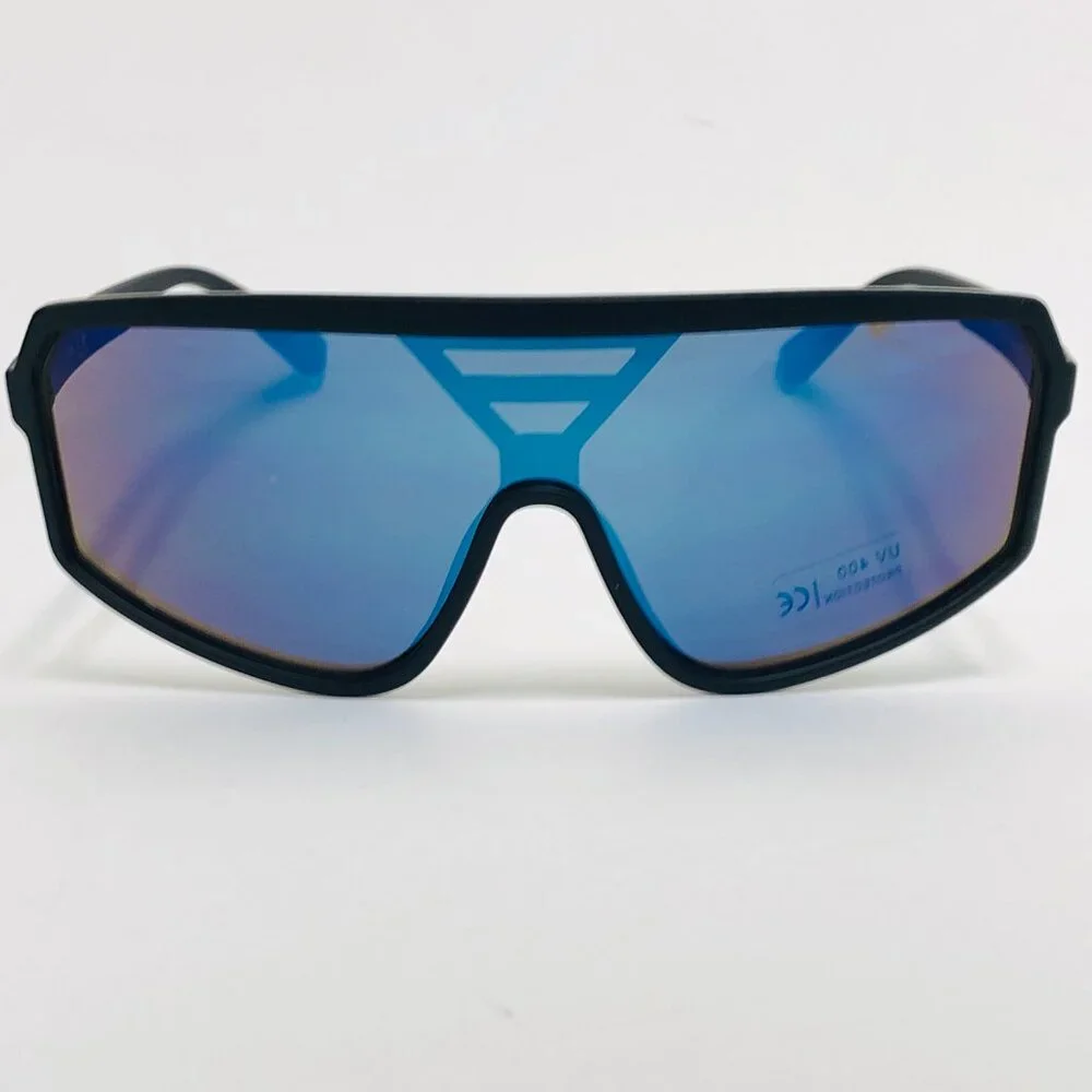 Men Sunglasses Blue Mirror Lens White Frame Driving Running Fishing Style Lentes